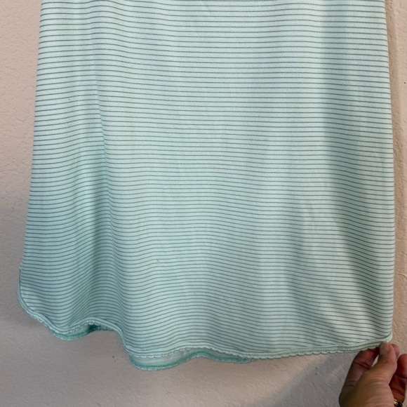 Lululemon 105 F Singlet Silver Gray Stripe Heathered Angel Blue Size 10 - Picture 3 of 9
